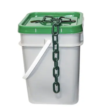 Mr. Chain 51054-P 2" Heavy Duty x 120‘ Pail Plastic Chain - Evergreen