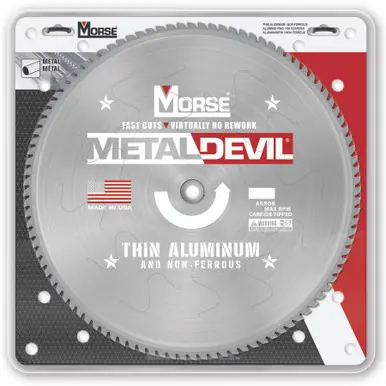 MK Morse CSM12100FTNFC - 12" 100T Metal Devil Non-Ferrous Saw Blade, 1" Arbor