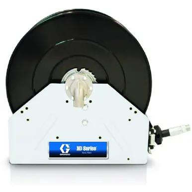 GRACO 24P478 - XD50 Oil Hose Reel, 1" x 75 ft, White, 1275 PSI