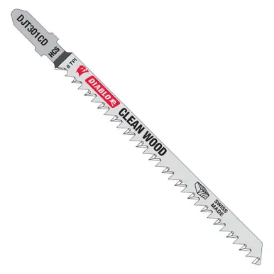 DIABLO DJT301CD5 4-5/8" 8 TPI High Carbon Steel T-Shank Jig Saw Blades for Wood 5ct