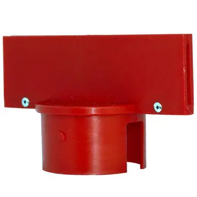 Mr. Chain 92705 Medium Duty 2.5" Stanchion Sign Adapter (1 Pack) Red