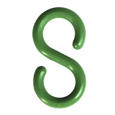 Mr. Chain 80304-10 3" Plastic S-Hook (10 Pack) Green