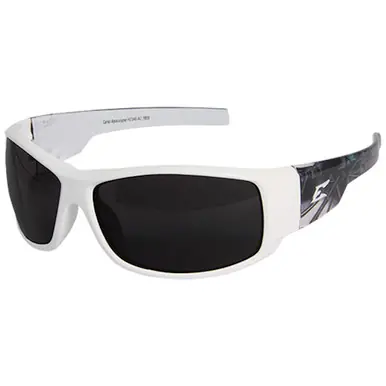 EDGE Eyewear HZ146-A2 Caraz Apocalypse 2 White & Gray Cyber-Mechanical Frame w/ Smoke Lens