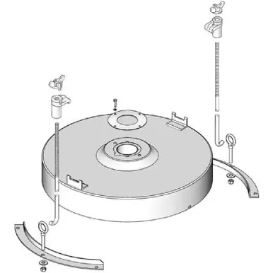 GRACO 204273 – Open Drum Cover & Hold-Down Rods, 400 lb