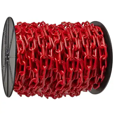 Mr. Chain 10105 1" x 250‘ Reel Plastic Chain - Red