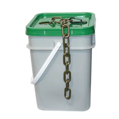 Mr. Chain 10007-P 1" x 350‘ Pail Plastic Chain - Khaki Gold