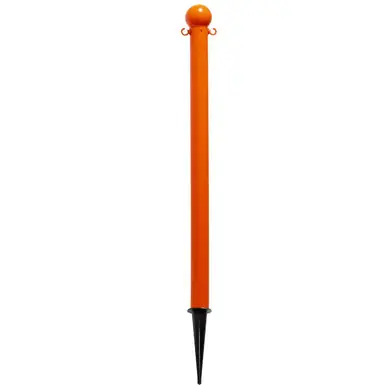 Mr. Chain 91312 Light Duty 2" x 35" Deluxe Ground Pole (1 Pack) Safety Orange