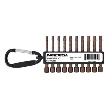 VEGA P150RCS10 - Impactech Assorted Square Carabiner Set, 10pc
