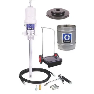 GRACO 246913 – Mini Fire-Ball 225 50 1 Grease Pump, 35-50 lb (16-23 kg) Pail, Cart-Mounted Package