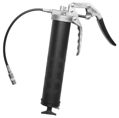 GRACO 110202 – Manually-Operated Heavy-Duty Pistol-Style Grease Gun with Hose & Coupler