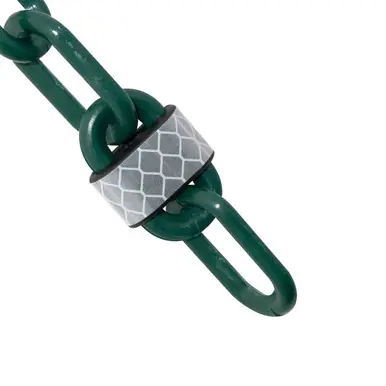 Mr. Chain 52054-25 2" x 25‘ Reflective Plastic Chain - Evergreen