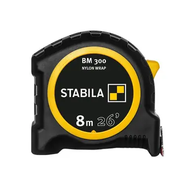 STABILA 30626 - BM300 - 8 Meter/26ft cm+inch Heavy Duty Tape Measure