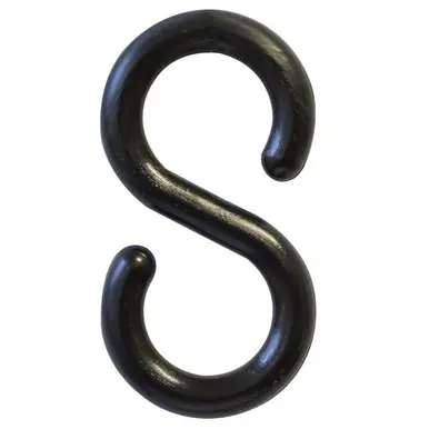 Mr. Chain 80303-10 3" Plastic S-Hook (10 Pack) Black