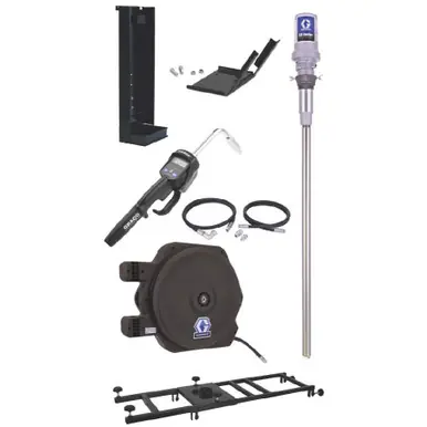 GRACO 24H868 - Manual Rigid 5 1 Oil Tote Mount Package w/ LD 1/2" x 35‘ Reel