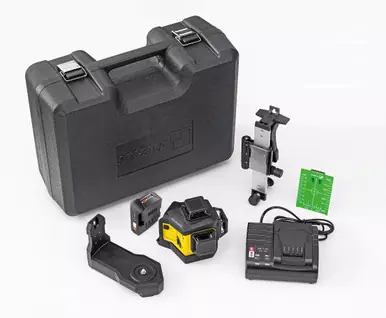 STABILA 03420 - LAX600G Green Beam 3 Plane x 360° Laser 7-Piece Kit