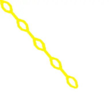 Mr. Chain 53002-50 2" x 50‘ Gothic Plastic Chain Yellow