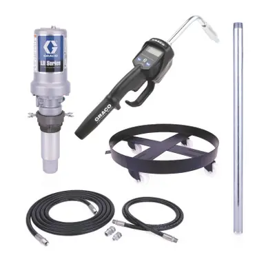 GRACO 25C550 - LD Series 3 1 Mobile 55 Gal. Oil Pump Package, Manual Meter, Rigid Extension
