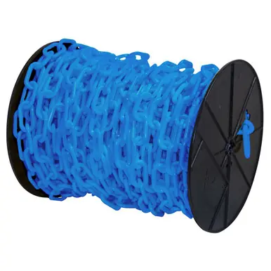 Mr. Chain 80124 3" x 60‘ Reel Plastic Chain - Sky Blue