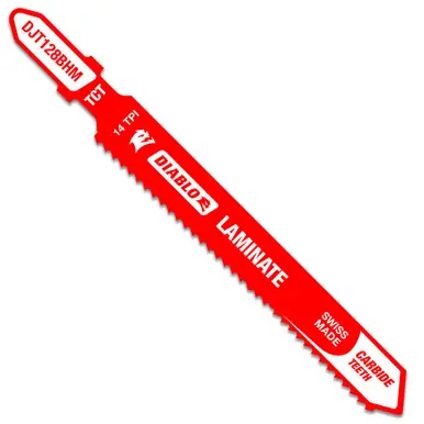 DIABLO DJT128BHM - 3-5/8" 14 TPI Carbide T-Shank Jig Saw Blade for Laminate