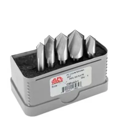 ALFA CSF17020 - 5 pc HSS 90 Degree USA Countersink Set