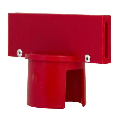 Mr. Chain 91905 Light Duty 2" Stanchion Sign Adapter (1 Pack) Red