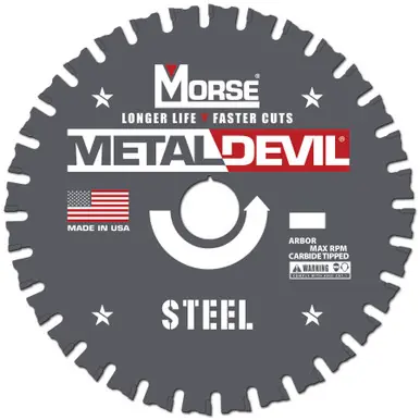 MK Morse CSM5883458FSC - 5-7/8" 34T Metal Devil Steel-Cutting Saw Blade, 5/8" Arbor