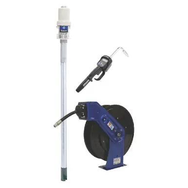 GRACO 248623 - Mini Fire-Ball 225 3 1 Oil Pump Package w/ 1/2" x 50 ft Hose Reel & Dispense Meter