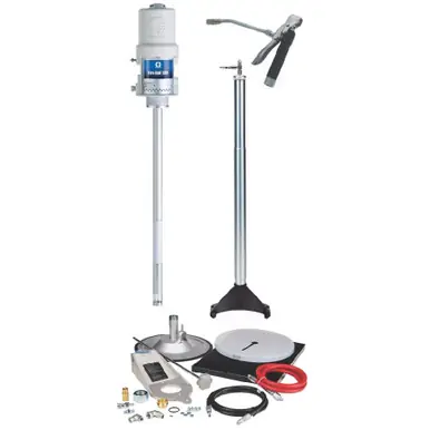 GRACO 222073 - Fire-Ball 300, 50 1 Grease Pump, 120 lb Drum, Stationary Topper-Inductor Package