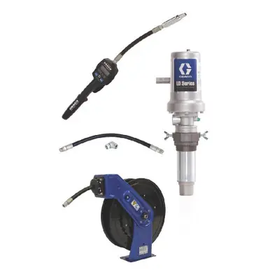 GRACO 24K836 - LD Series 3 1 Tank Mount Oil Pump w/ SD Series Hose Reel Package - Manual Meter Type