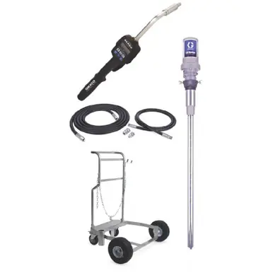 GRACO 24H786 - LD Series 3 1 55 Gallon Mobile Oil Pump CE Package - Includes 2-Way Vented Valve &