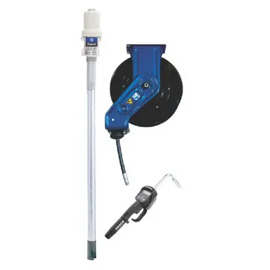 GRACO 248622 - Mini Fire-Ball 225 3 1 Oil Pump Package w/ 1/2" x 35 ft Hose Reel & Dispense Meter