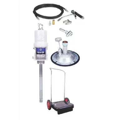 GRACO 240886 - Fire-Ball 300, 50 1 Grease Pump Package, 50 lb, Cart-Mounted Pail Topper CE