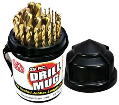 ALFA S150190TNDM - 29pc Us Tn Split Point Drill Mug Set