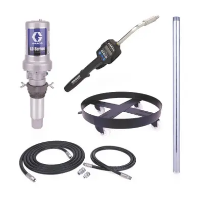 GRACO 25C556 - LD Series 5 1 Mobile 55 Gallon Oil Pump Package - Preset Meter, Rigid Extension, NPT