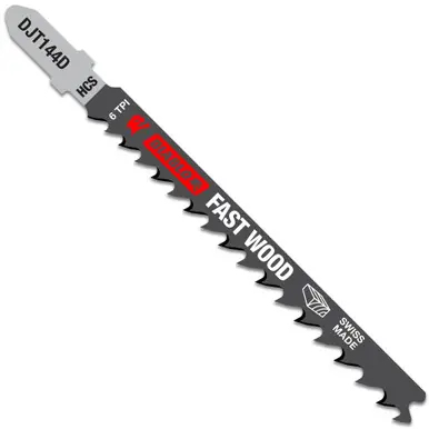 DIABLO DJT144D5 4" 6 TPI High Carbon Steel T-Shank Jig Saw Blades for Fast Wood Cuts 5ct