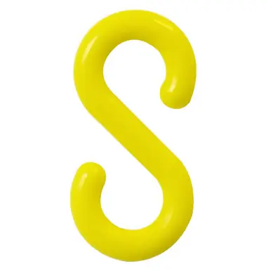 Mr. Chain 30302-10 1.5" Plastic S-Hook (10 Pack) Yellow
