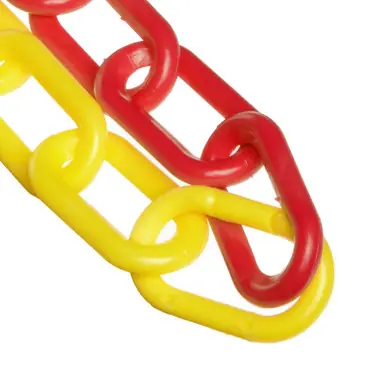 Mr. Chain 30037-100 1.5" x 100‘ Plastic Chain - Yellow/Red