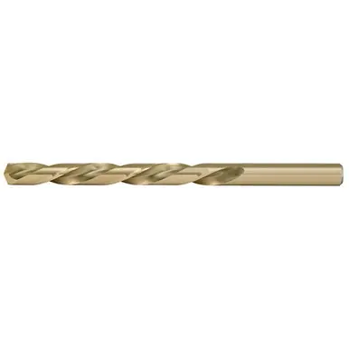 ALFA JDLCO93120 - 23/64" Left Hand Spiral Cobalt M42 Jobber Drill, 135° Point, Straw Gold (6pk)