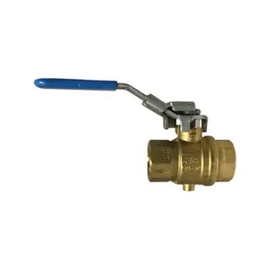 Midland Industries 948135 - Vented Exhaust Ball Valve w/ 10/32 UNP Tap, 1" Nominal, FPT x FPT,