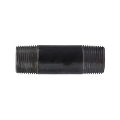 Midland Industries 59115SMLSXX - Seamless Pipe Nipple, 1" MPT x 1" MPT, 12" L, Steel, Black, XXH