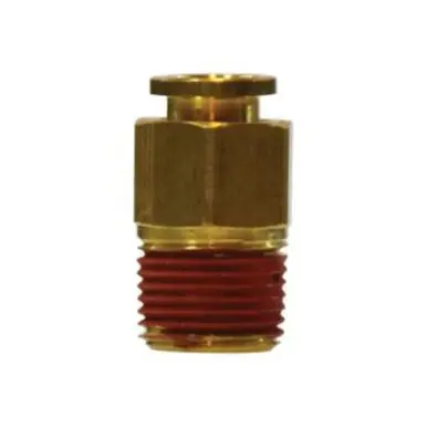Midland Industries 20055 - Straight Connector, 1/4" Tube OD x 1/4" Male NPTF, Brass