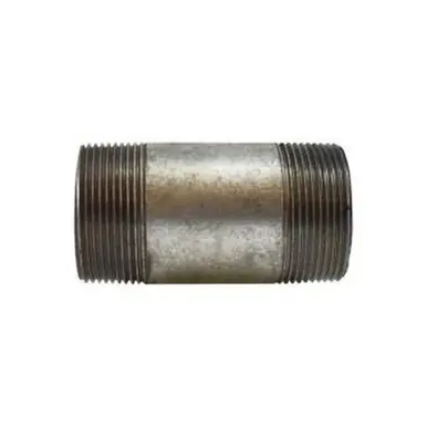 Midland Industries 58141 - Pipe Nipple, 1-1/2" MPT x 1-1/2" MPT, 2" L, Steel, Galvanized, SCH 80