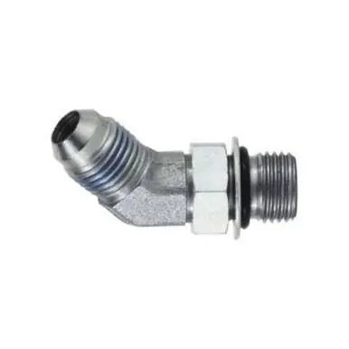Midland Industries 6802NWO810 - 45° Elbow, 1/2" MJIC x 5/8" Male ORB, Steel