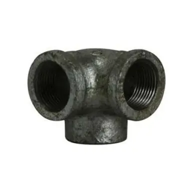 Midland Industries 64585 - Side Outlet Elbow, 1" FPT x 1" FPT, Iron, Galvanized, 150 lb