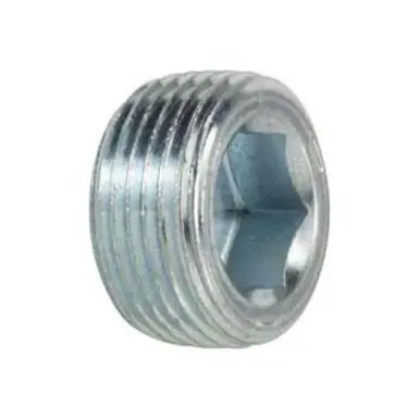 Midland Industries 5406FLP8 - Flush Hollow Hex Plug w/ 7/8 Taper, 1/2" MPT, Steel