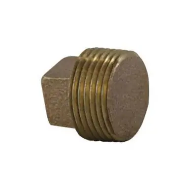 Midland Industries 44673 - Solid Square Head Plug, 1/2" MPT, Bronze