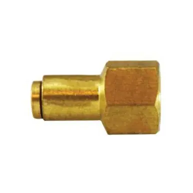 Midland Industries 20036 - Straight Connector, 3/8" Tube OD x 1/4" NPT(F)F, Brass
