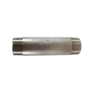 Midland Industries 48129 - Welded Pipe Nipple, 1-1/4" MPT x 1-1/4" MPT, 6" L, Stainless Steel, SCH