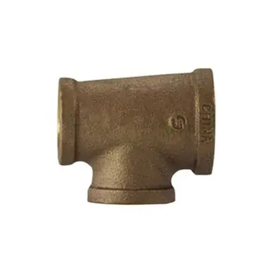 Midland Industries 44296 - Reducing Tee, 1" FPT x 3/4" FPT x 3/4" FPT, Bronze