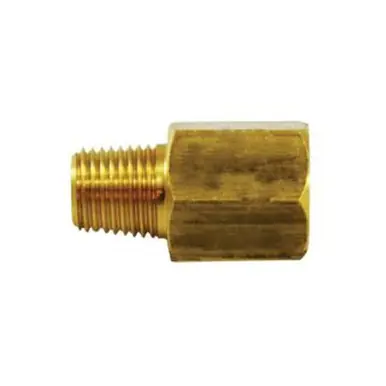 Midland Industries 28862 - Pipe Adapter, 3/8" Male BSPT x 3/8" FIP, Brass, Nickel-Plated